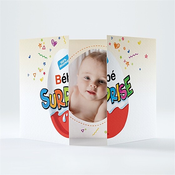 Faire-part naissance petit oeuf surprise