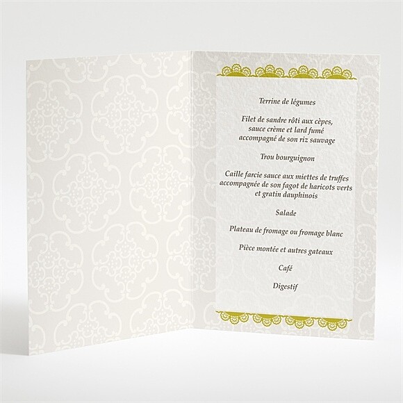 intérieur du menu