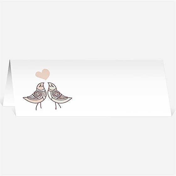 Marque-place mariage original beige photo