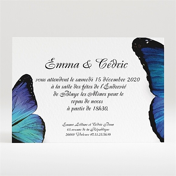 Carton d'invitation mariage Poétique et original réf.N120141