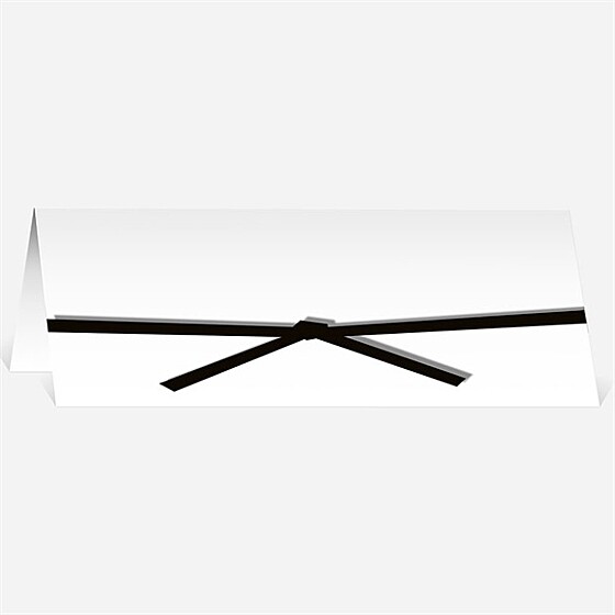 Marque-place mariage cachemire noir et gris