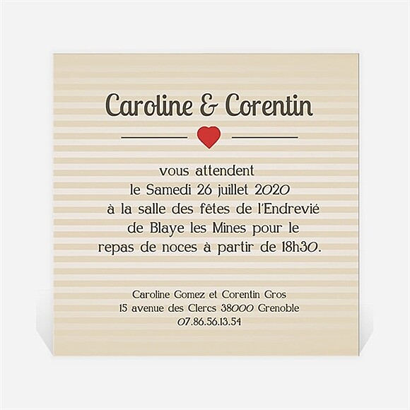 Carton d'invitation mariage Voiture vintage réf.N30025