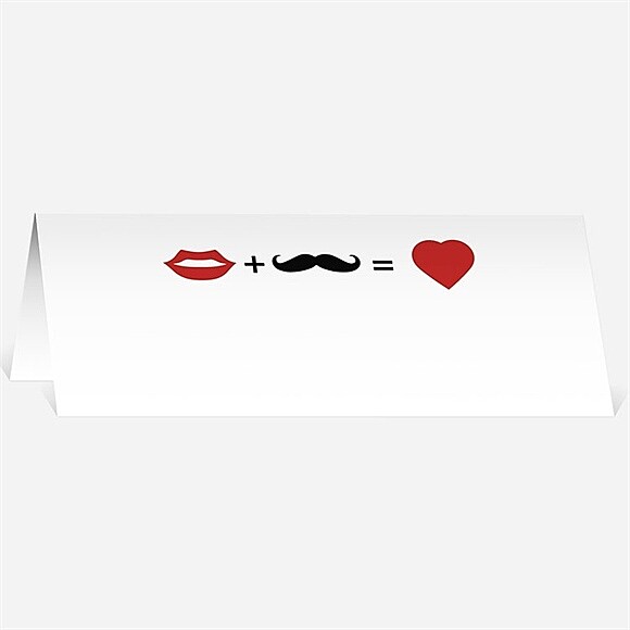 Marque-place mariage Rouge à lèvres et moustache réf.N440158
