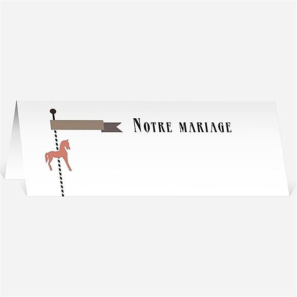 Marque-place mariage Notre Petit Manège réf.N440222
