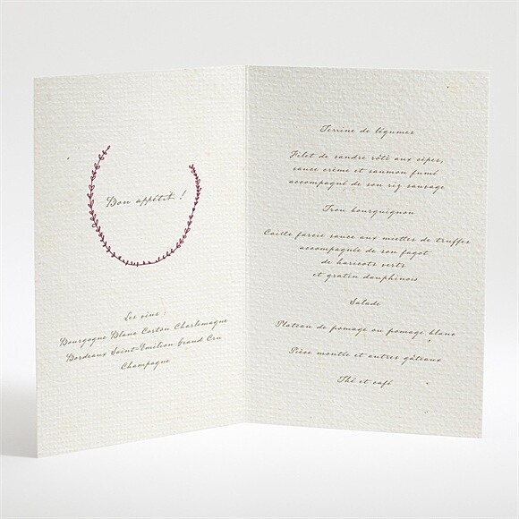 Intérieur du menu