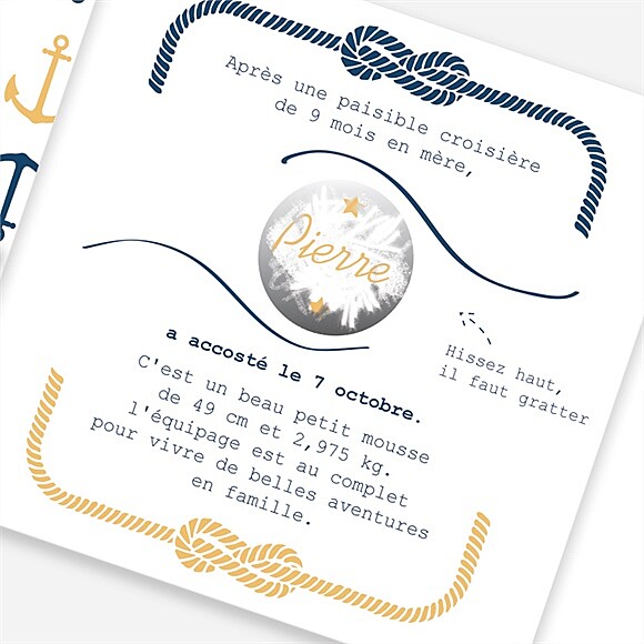 Détail du faire-part