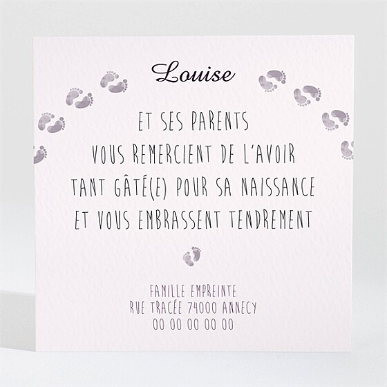 Remerciement naissance petits petons