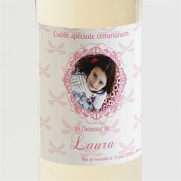Etiquette de bouteille communion Laura réf.N300530