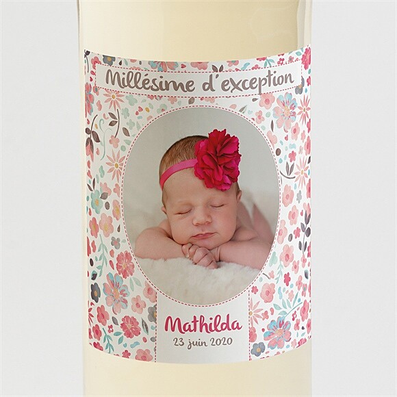 Etiquette de bouteille naissance Mon petit chou ! réf.N300573