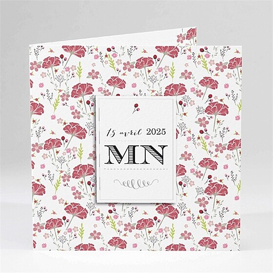 Faire-part mariage motifs liberty