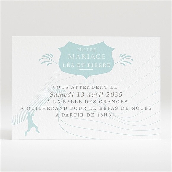 Carton d'invitation mariage Photo Handball réf.N120315