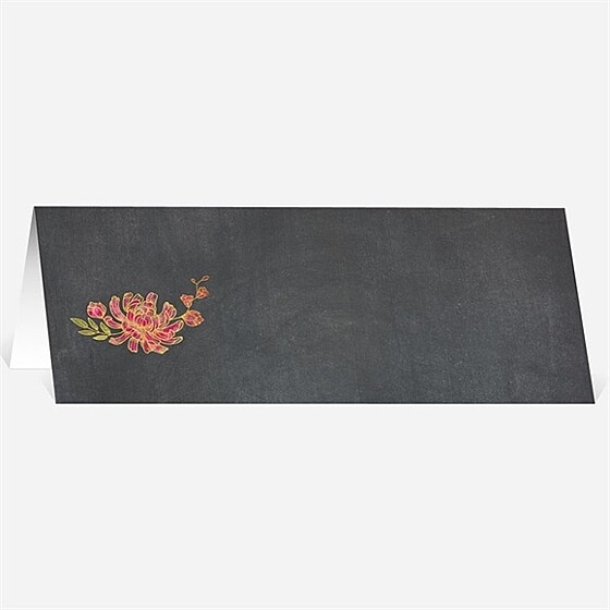 Marque-place mariage ardoise romantique