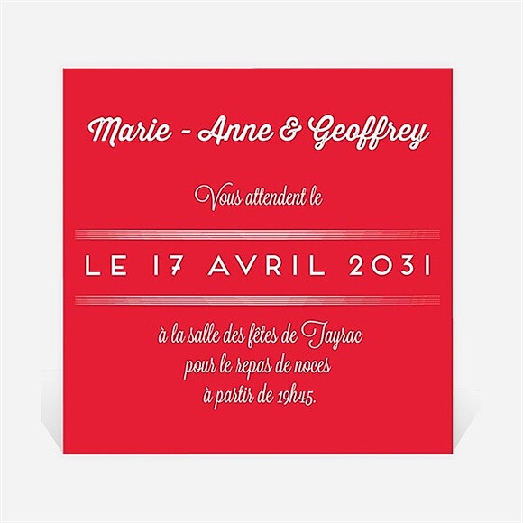 Carton d'invitation mariage La Mélodie du Bonheur réf.N300668