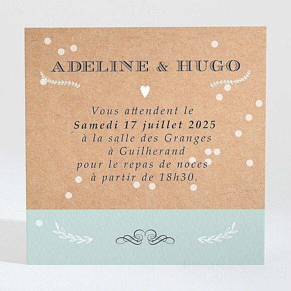 Carton d'invitation mariage Petite cocotte réf.N300680