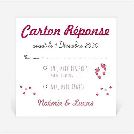 Carton réponse mariage un air de vacances