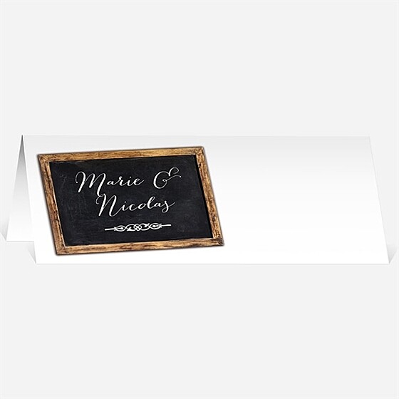 Marque-place mariage a la craie a jamais