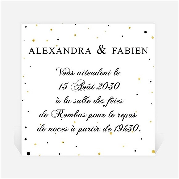 Carton d'invitation mariage Alliances scintillantes réf.N300776