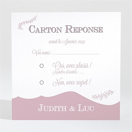 Carton réponse mariage roman photo