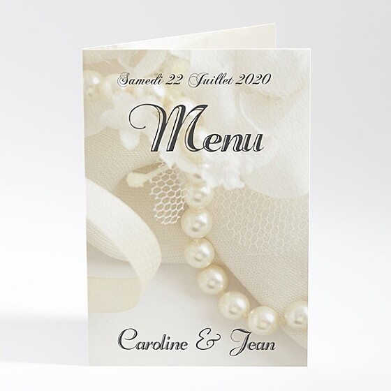 Menu mariage organza