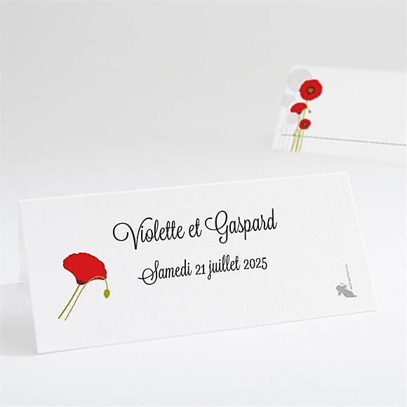 Marque-place mariage Joli coquelicot réf.N440524