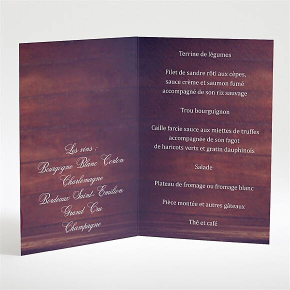 Intérieur du menu