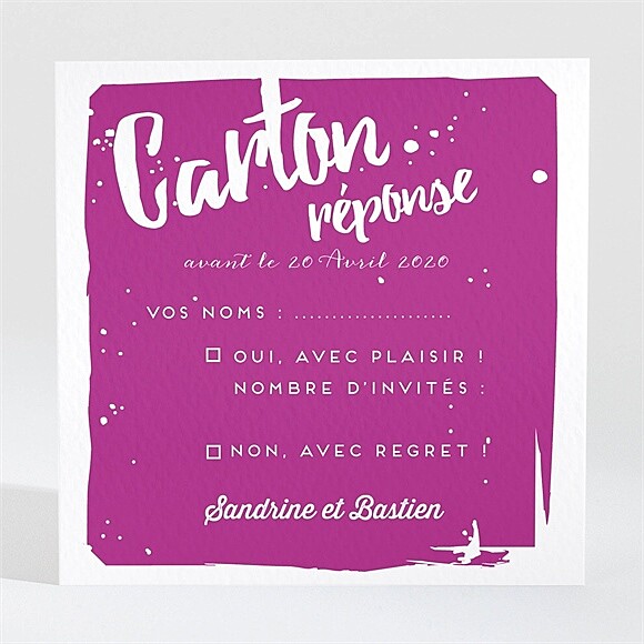 Carton réponse mariage Notre Mariage réf.N3001044