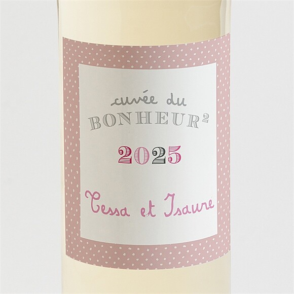 Etiquette de bouteille naissance cocotte rose réf.N3001126