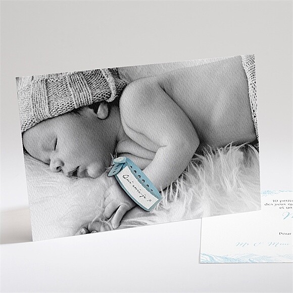 Faire-part naissance Photo bébé avec bracelet réf.N14166