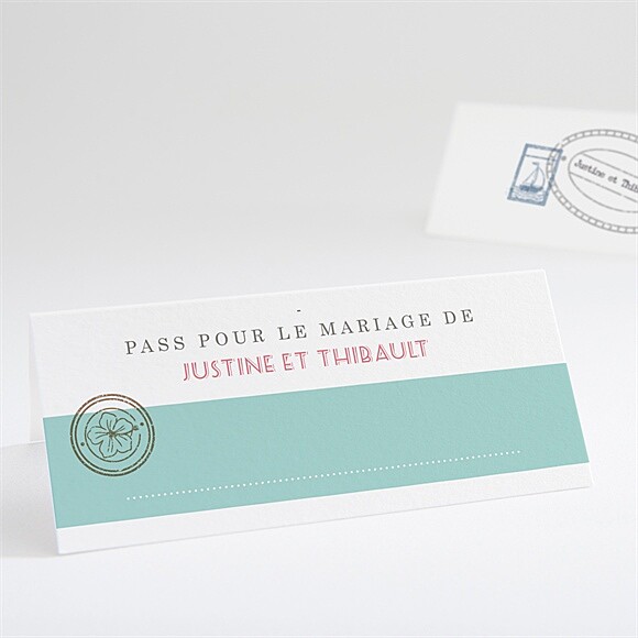 Marque-place mariage Joli Passeport réf.N440488