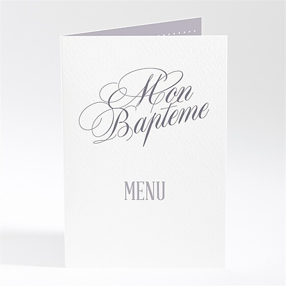 Menu baptême recto verso classique