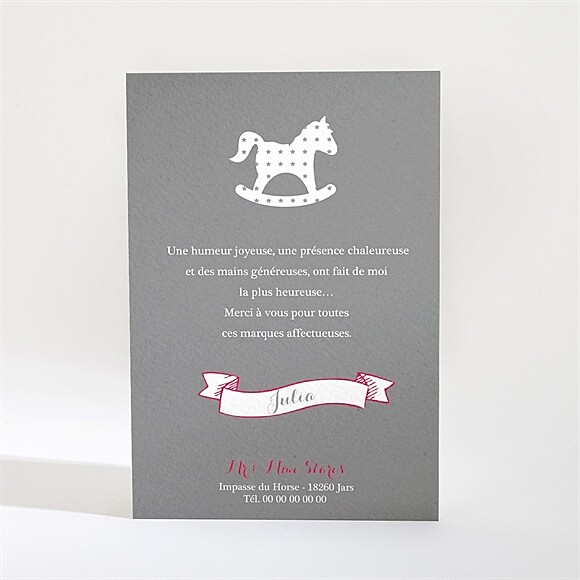 Dos de la carte