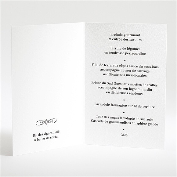 Intérieur du menu