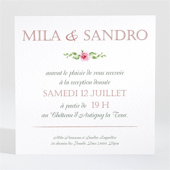 Carton d'invitation mariage Annonce champetre réf.N3001251