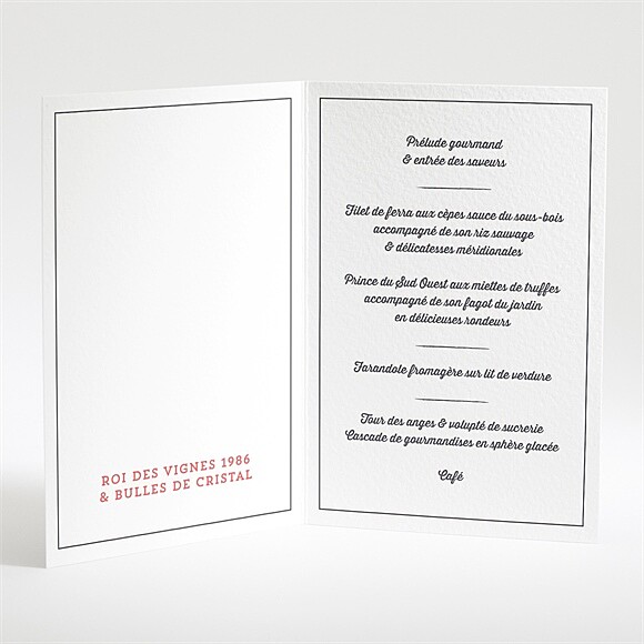 Menu ouvert