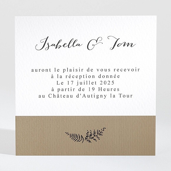 Carton d'invitation mariage Amour toujours réf.N3001297