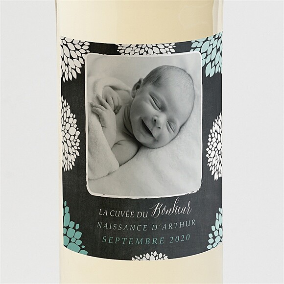 Etiquette de bouteille naissance Ardoise vintage original réf.N3001319