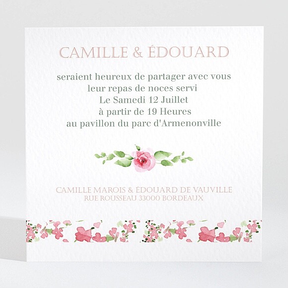 Carton d'invitation mariage Fraicheur réf.N3001382