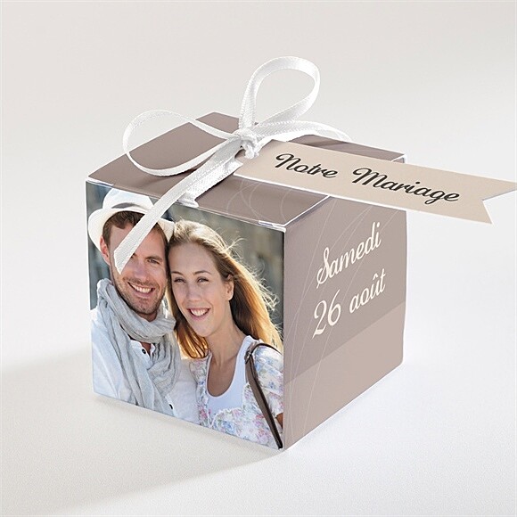Boîte de dragées mariage le Duo réf.N340113