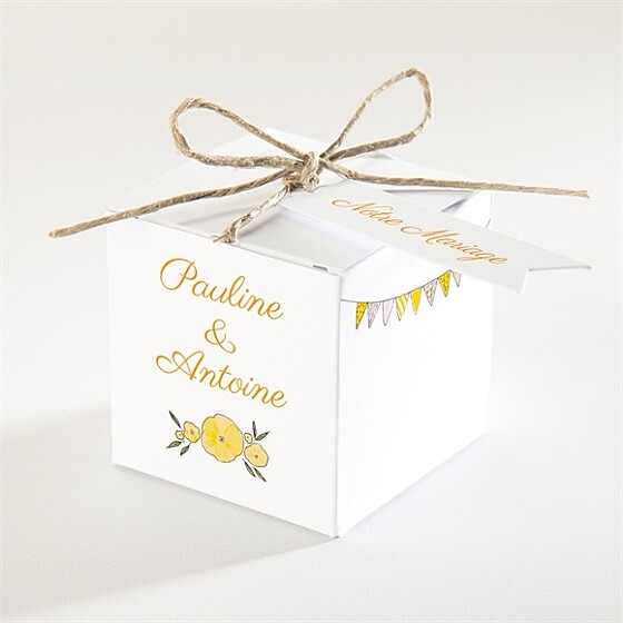Boîte de dragées mariage connivence