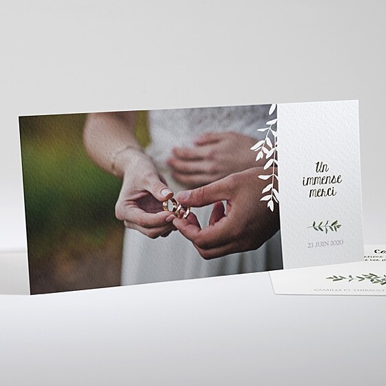 Remerciement mariage couronne d'olivier