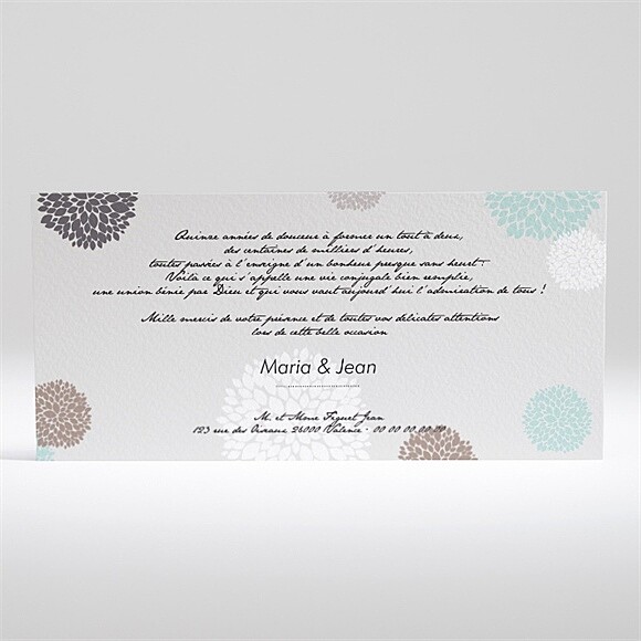 Dos de la carte