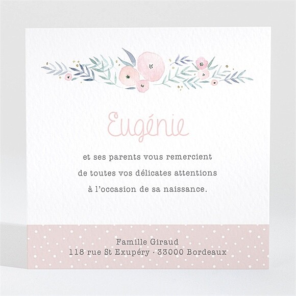 Dos de la carte