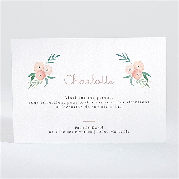 Dos de la carte