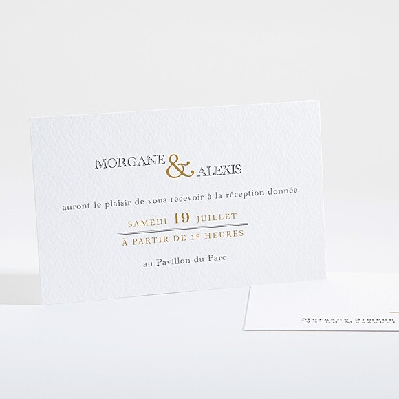 Carton d'invitation mariage Lettre moderne réf.N16107