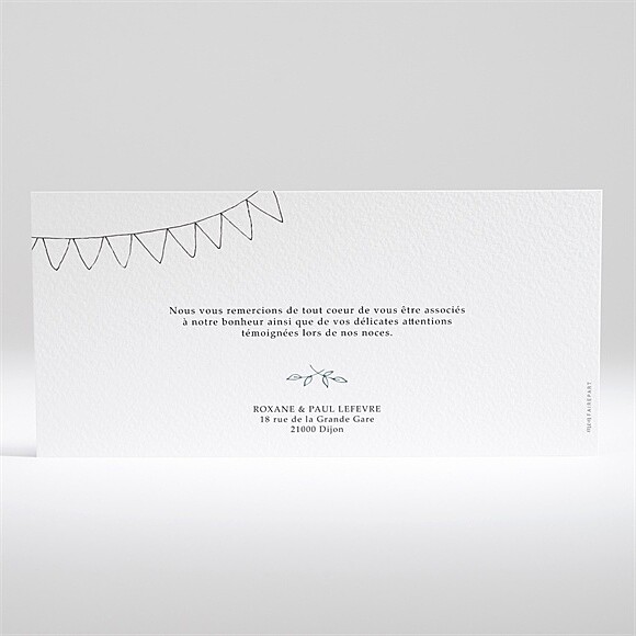 Dos de la carte