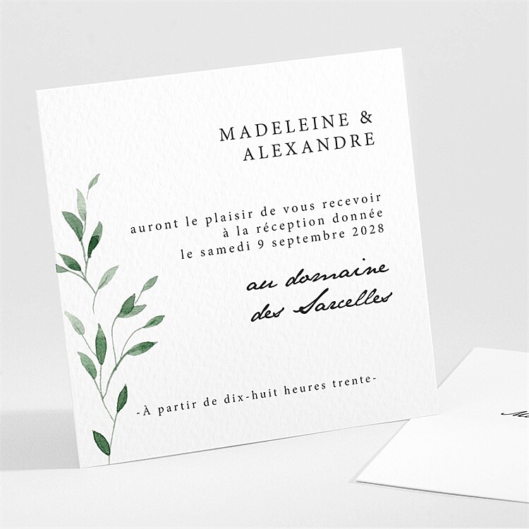 Carton d'invitation mariage A l'ombre de l'olivier réf.N30198