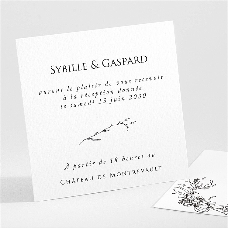 Carton d'invitation mariage Délicate ficelle réf.N301100