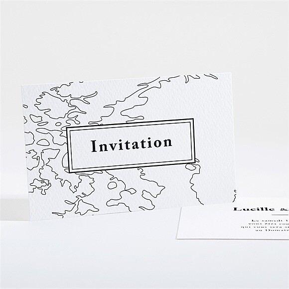 Carton d'invitation mariage Dessin d'amour réf.N16153