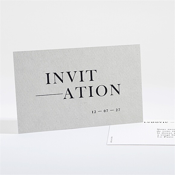 Carton d'invitation mariage Texture marbrée réf.N16162