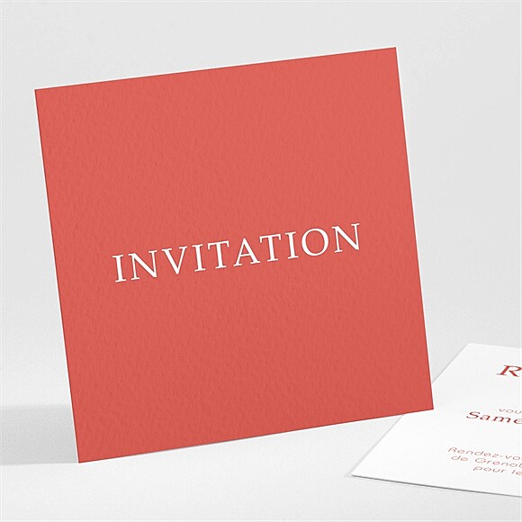 Carton d'invitation mariage Corail étincelant réf.N301135